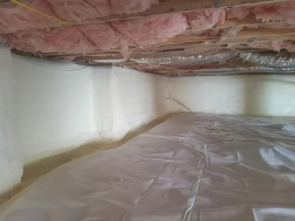Crawl space encapsulation with closed-cell spray foam for Attic Insulation in Overland
